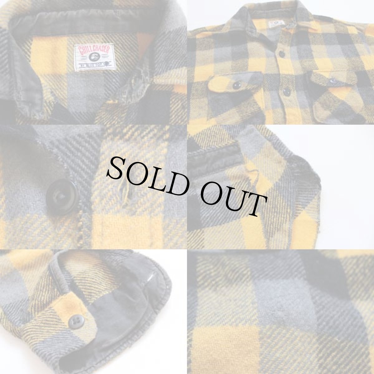 画像3: 50s BLUE TOP チェック ウールシャツ 黄 (3)