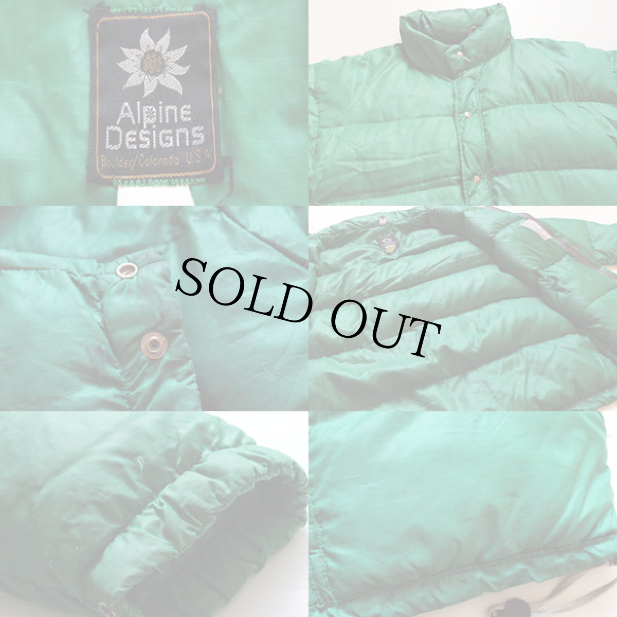 画像3: 80s Alpine Designsアルパインデザイン ダウンジャケット 緑 (3)