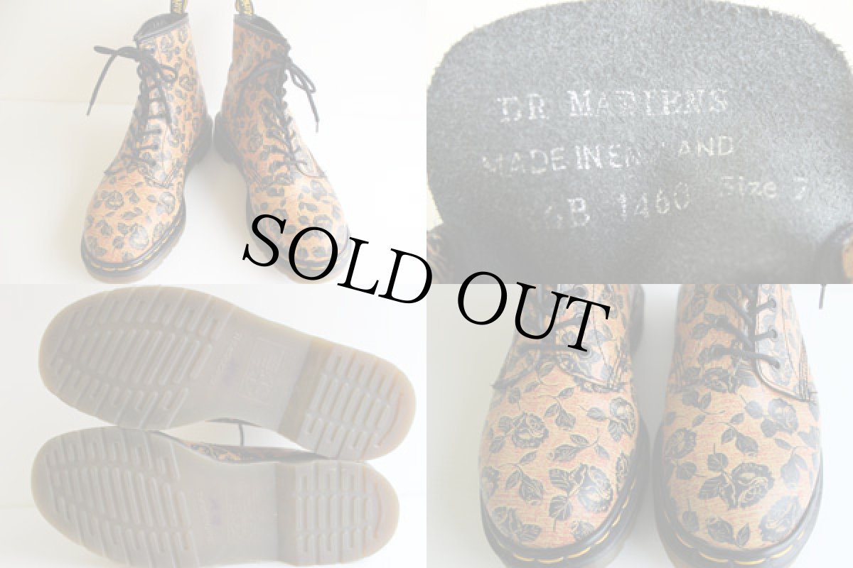 画像3: 英国製 DR.MARTENSドクターマーチン 8ホールブーツ 薔薇 総柄 UK7 (3)