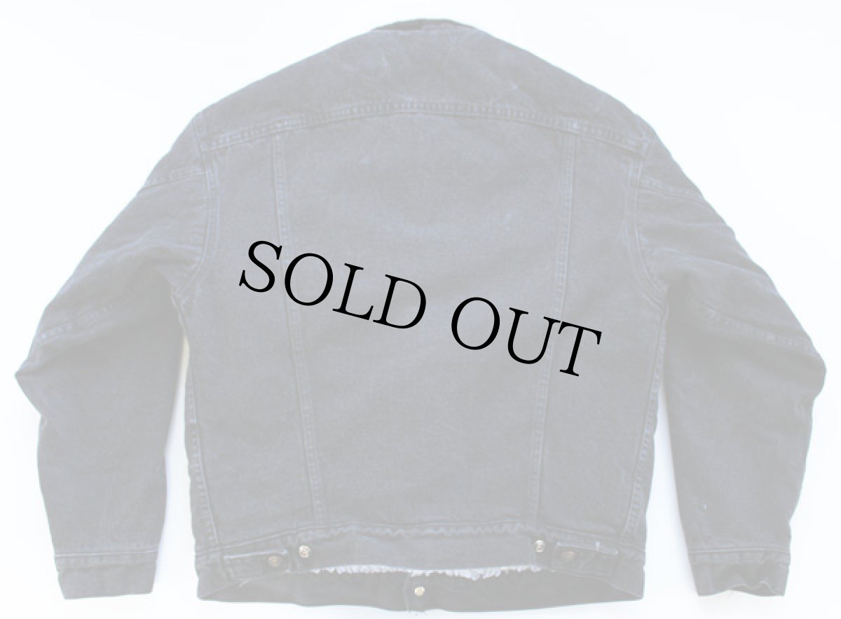 画像2: 80s USA製 Levi'sリーバイス ボアライナー ブラックデニムジャケット 4ポケット M (2)