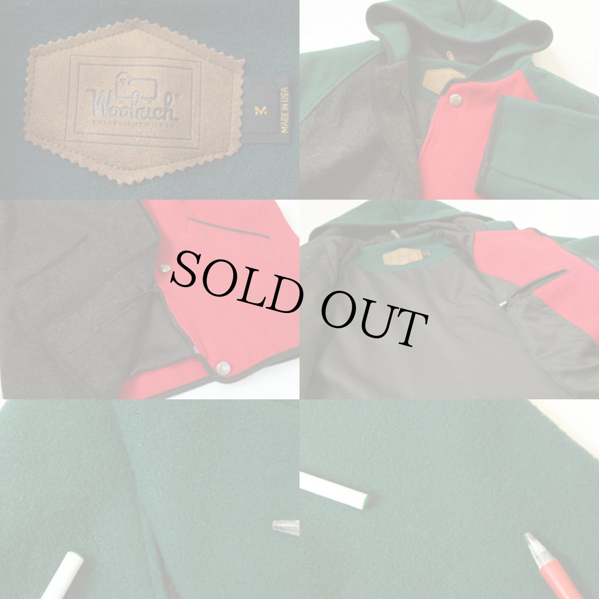 画像3: 90s USA製 Woolrichウールリッチ マルチカラー フーデッド ウール  ブランケット コート (3)