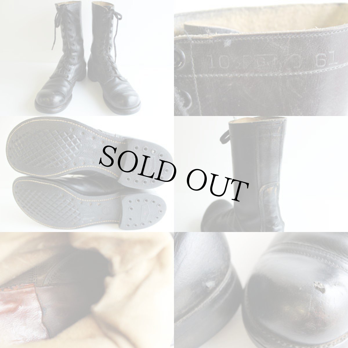 画像3: 60s 米軍 ジャンプブーツ 黒 10R (3)