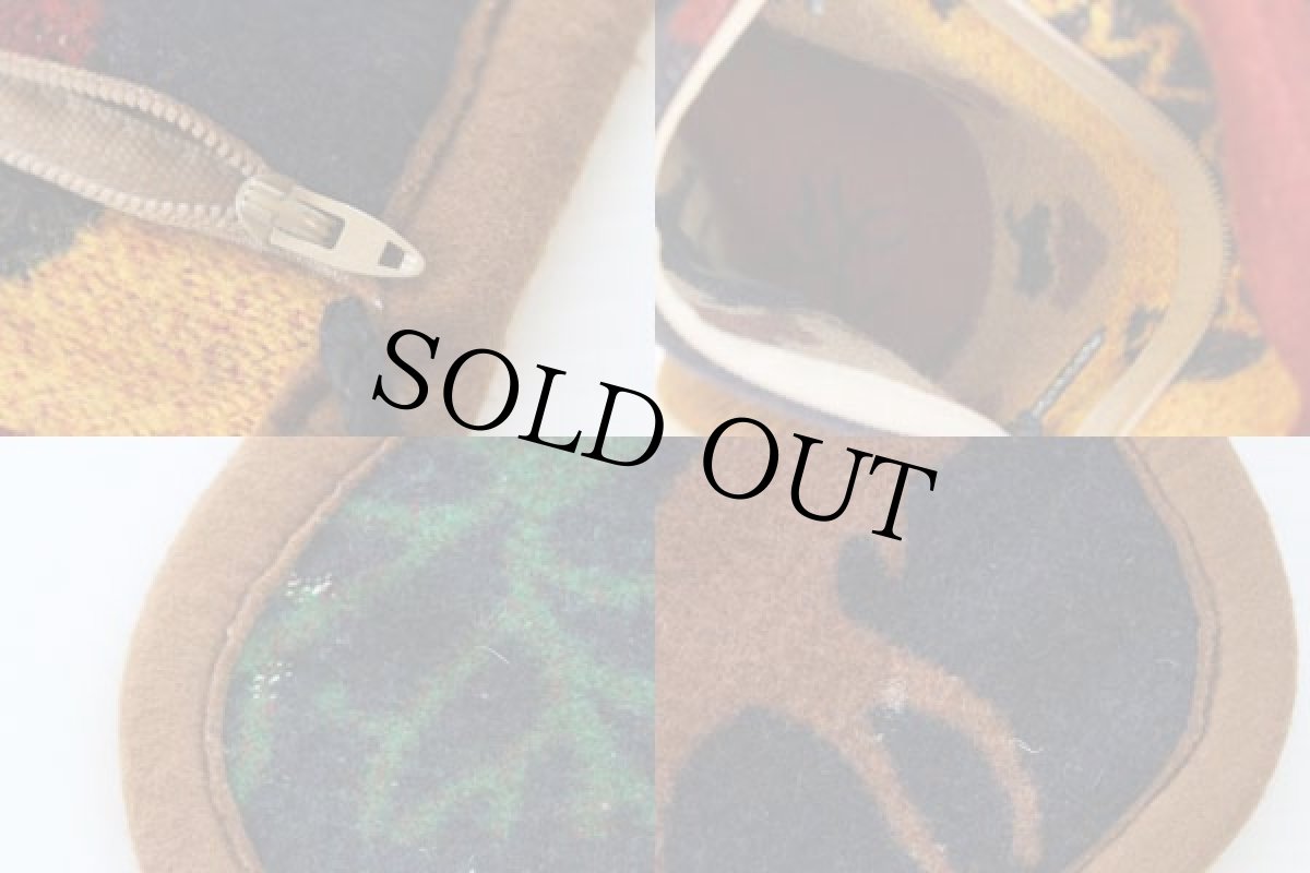 画像3: 90s PENDLETONペンドルトン 鹿柄 ウール ブランケット ショルダーポーチ (3)