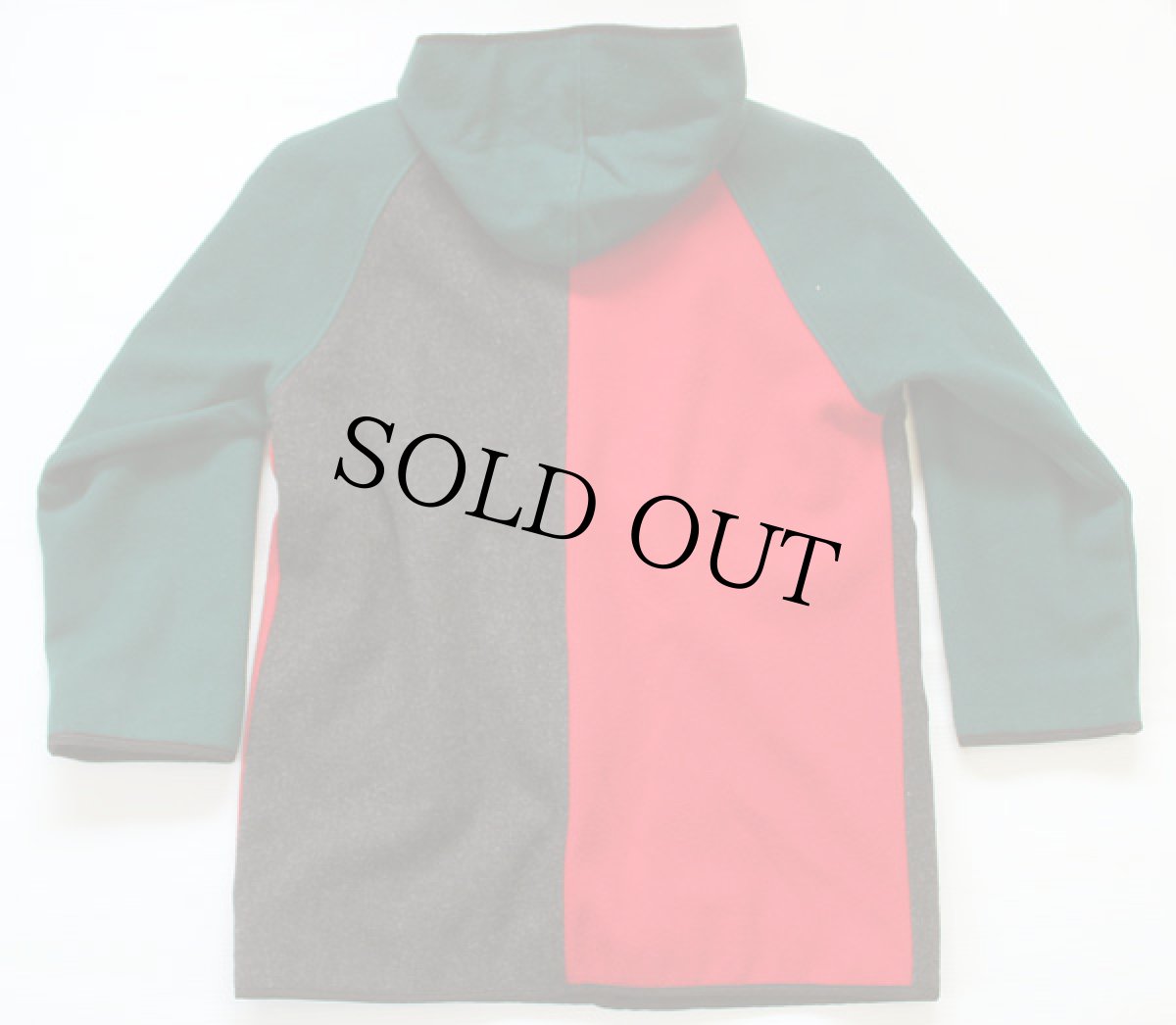 画像2: 90s USA製 Woolrichウールリッチ マルチカラー フーデッド ウール  ブランケット コート (2)