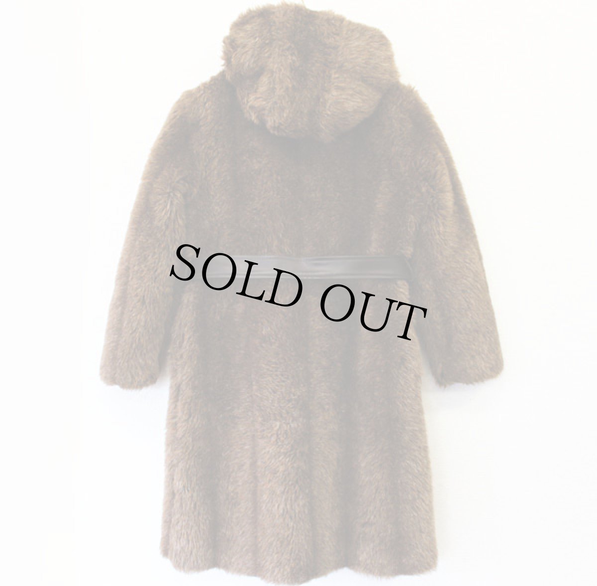 画像2: 70s SEARS フーデッド フェイクファーコート (2)