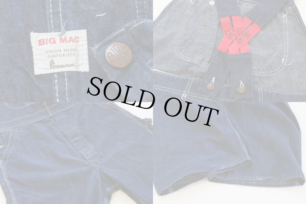 画像3: 60s BIGMACビッグマック ローバック デニム オーバーオール (3)