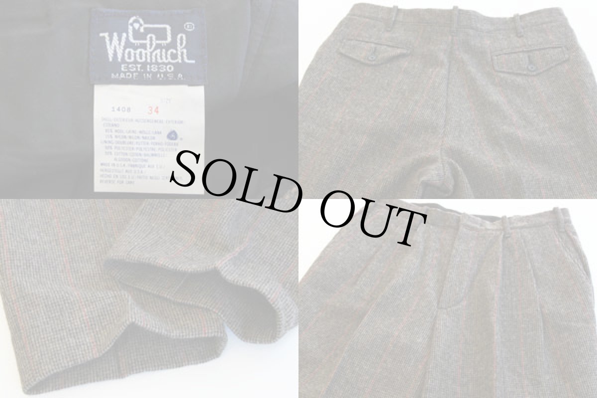画像3: 80s USA製 Woolrichウールリッチ ツイード ウールパンツ 34 (3)