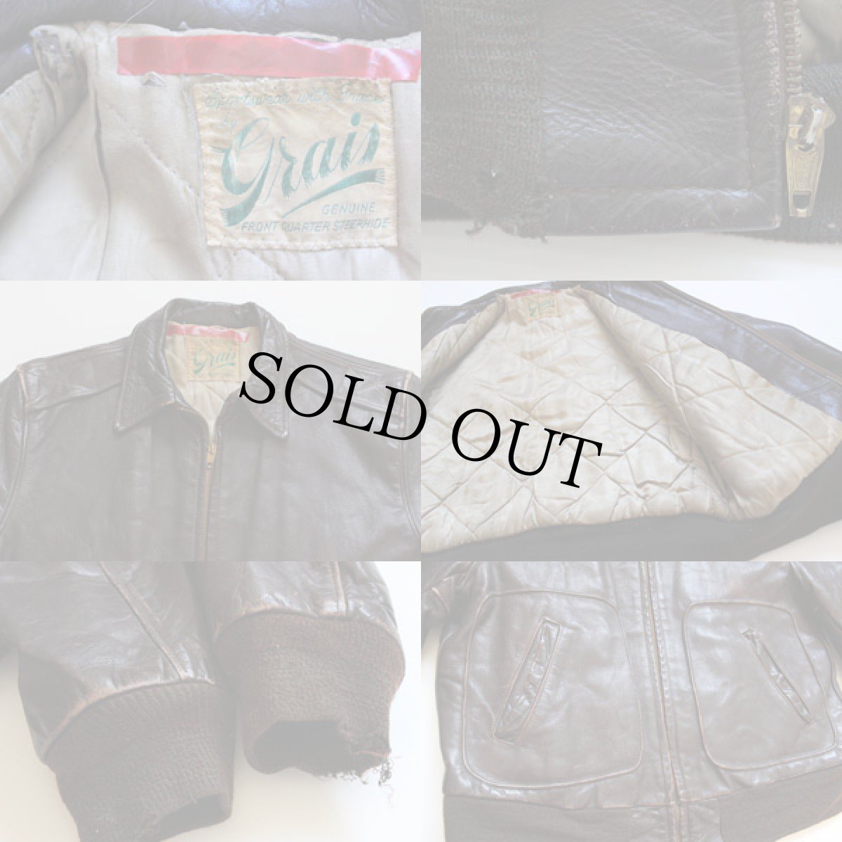 画像3: 50s Grais A-2タイプ フライト レザージャケット (3)