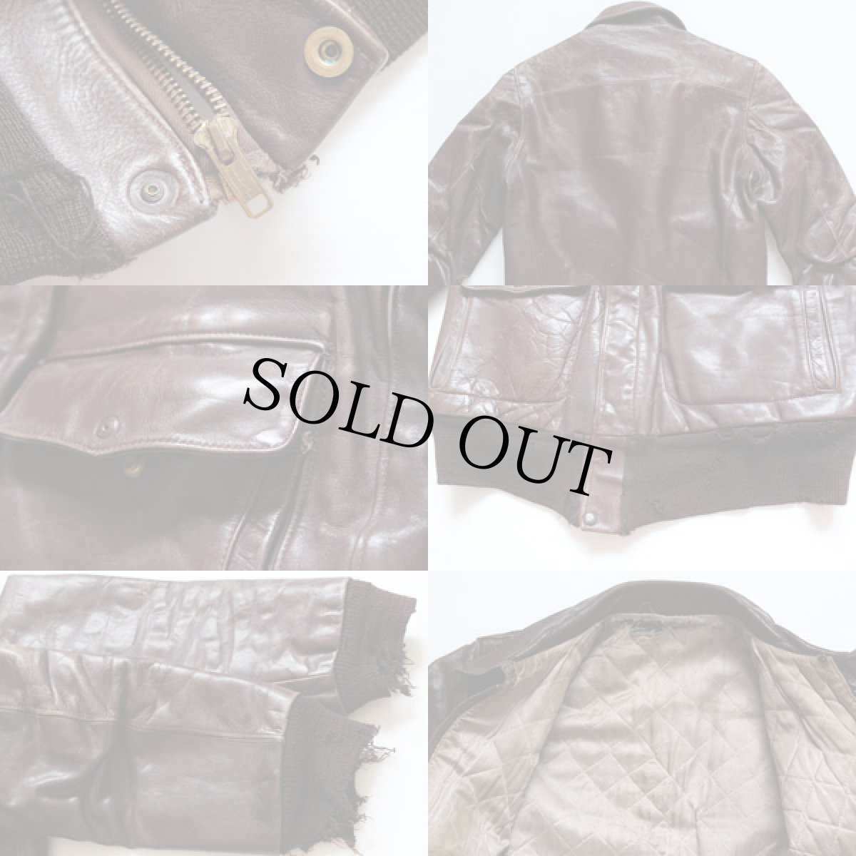 画像3: 50s A-2タイプ フライト レザージャケット (3)