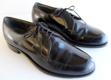 画像1: ビンテージ Nunn-Bush Vチップ レザーシューズ 黒 8D★革靴 (1)