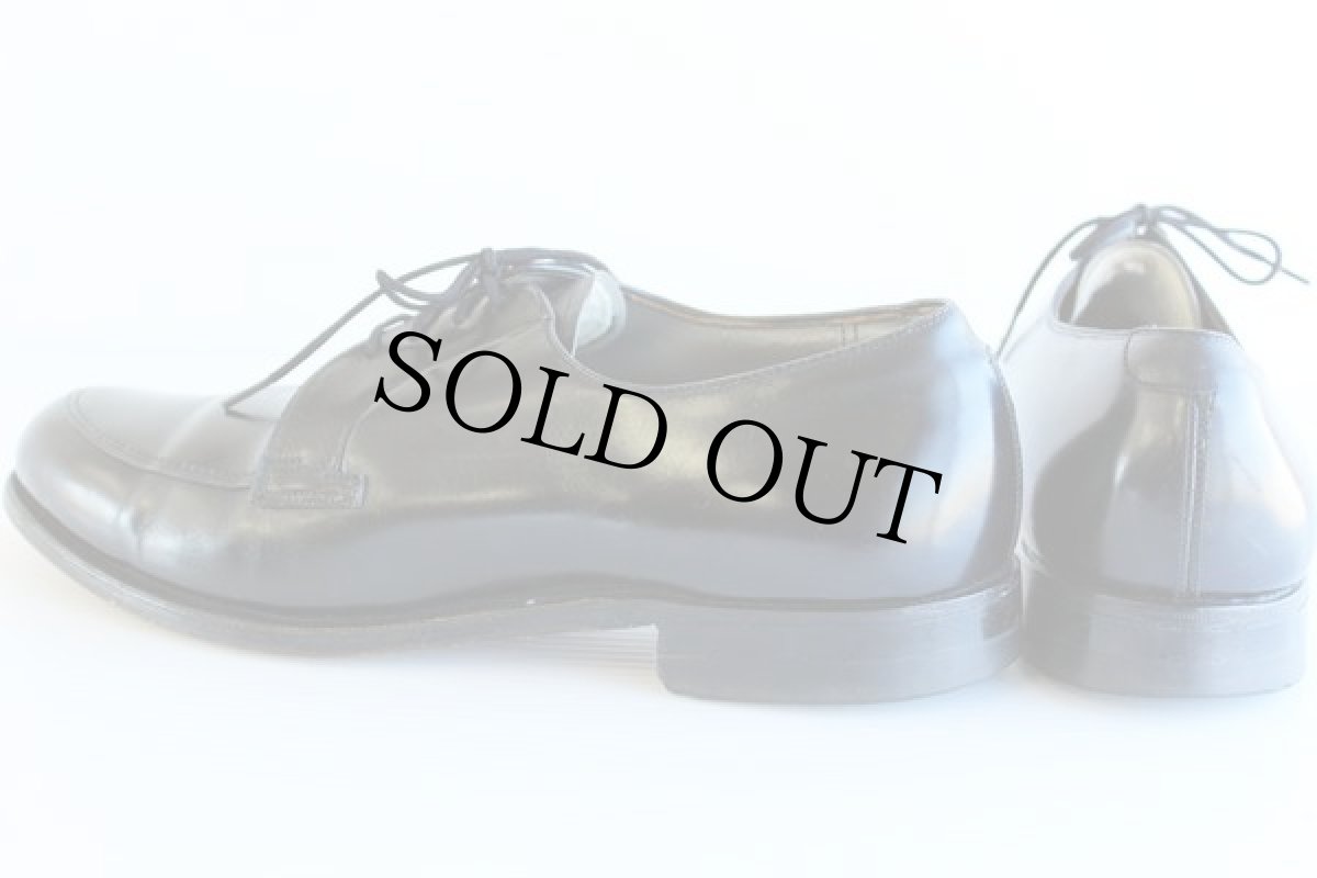 画像2: ビンテージ Nunn-Bush Vチップ レザーシューズ 黒 8D★革靴 (2)