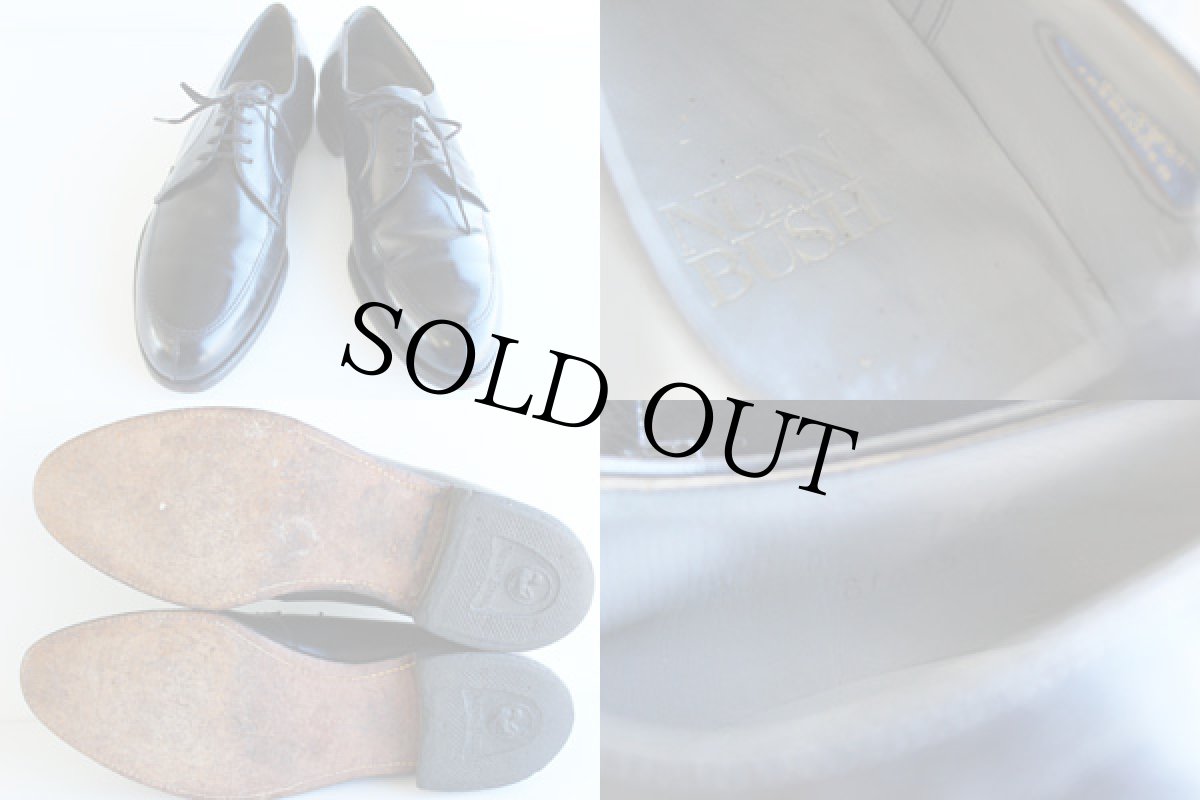 画像3: ビンテージ Nunn-Bush Vチップ レザーシューズ 黒 8D★革靴 (3)