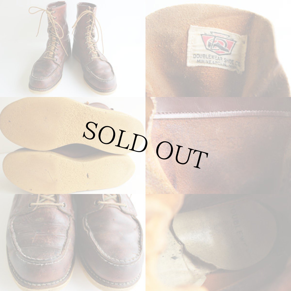 画像3: 60s DOUBLEWEAR ワークブーツ 茶 7EE (3)