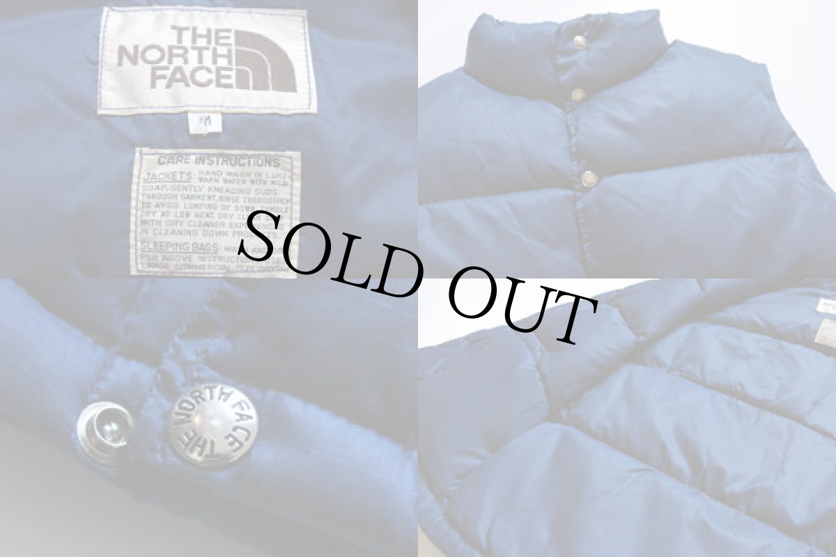 画像3: 70s THE NORTH FACEノースフェイス 茶タグ ダウンベスト 紺 M (3)