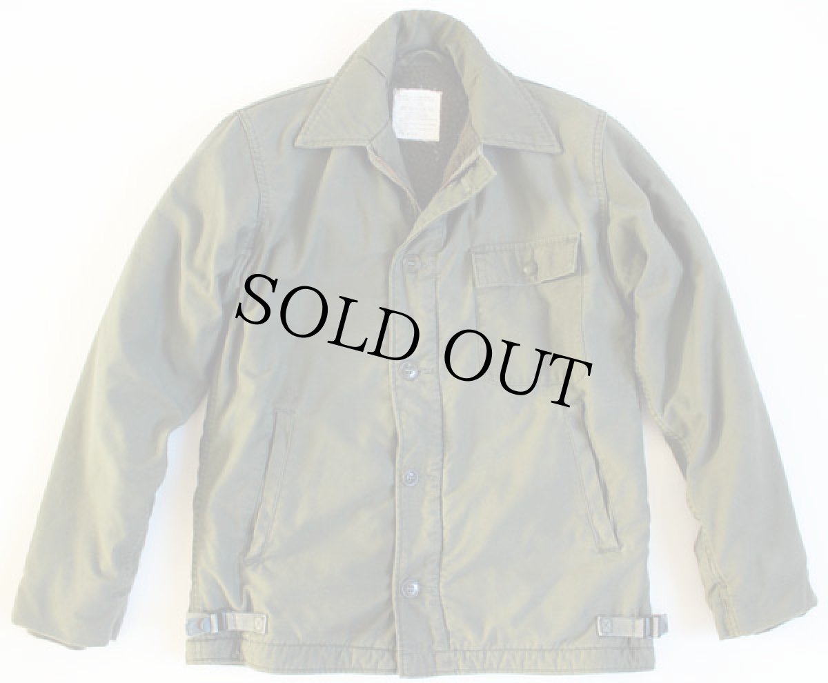 画像2: 70s 米軍 U.S.NAVY A-2 ステンシル デッキジャケット S (2)