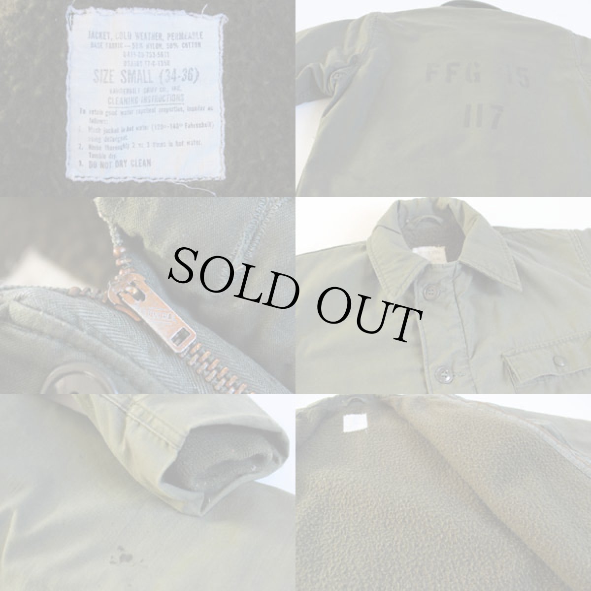 画像3: 70s 米軍 U.S.NAVY A-2 ステンシル デッキジャケット S (3)