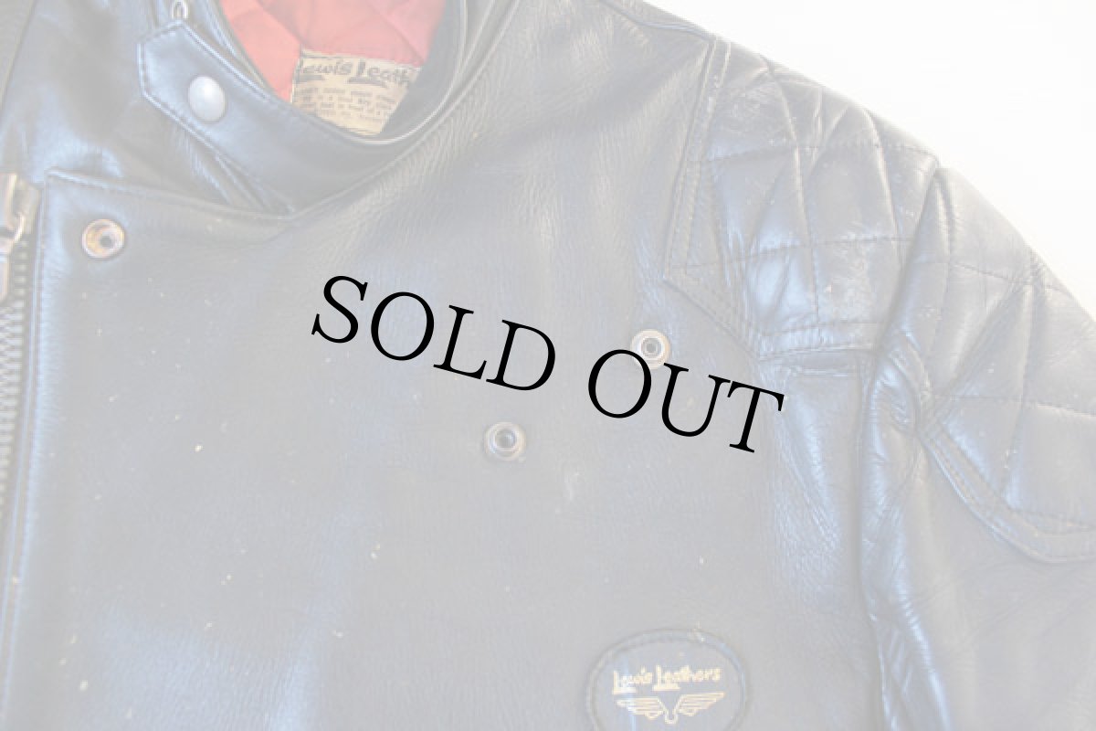 画像4: 70s Lewis Leatherルイスレザー スーパーモンザ 紺44 (4)