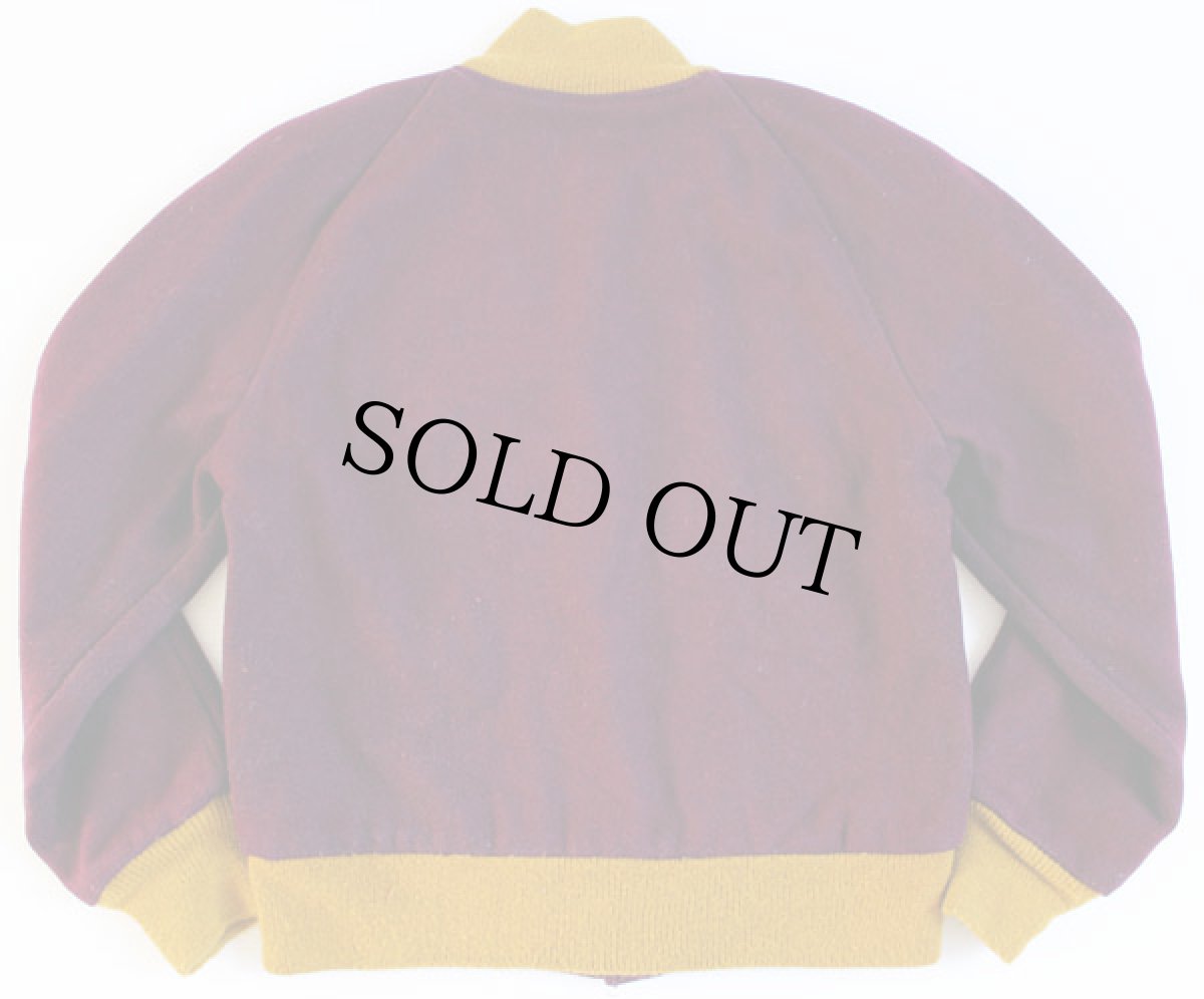 画像2: 70s NORCON メルトン ウール スタジャン 36 (2)