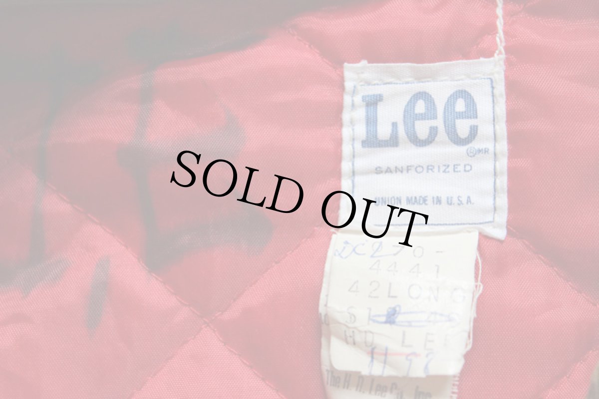 画像4: 70s USA製 Leeリー 91-B キルティングライナー デニム ワークジャケット 42L (4)