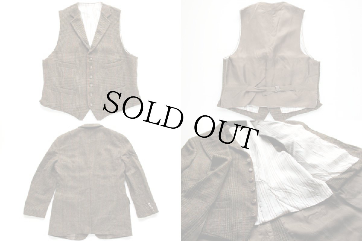 画像3: 90s USA製 ポロ ラルフローレン ツイード ウール テーラードジャケット&ベスト&パンツ 3ピース セットアップ★スーツ (3)