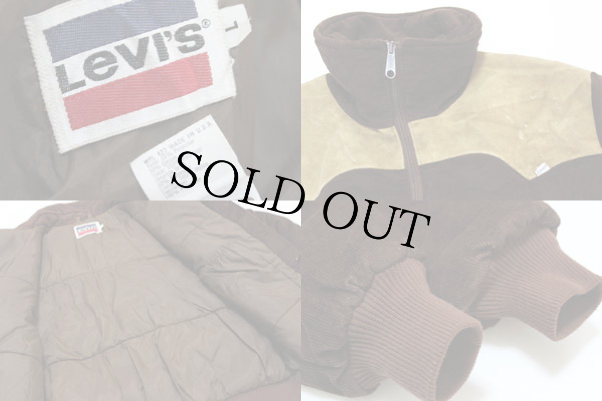 画像3: 70s USA製 Levi'sリーバイス ツートン ヨーク切り替え 中綿コーデュロイジャケット (3)