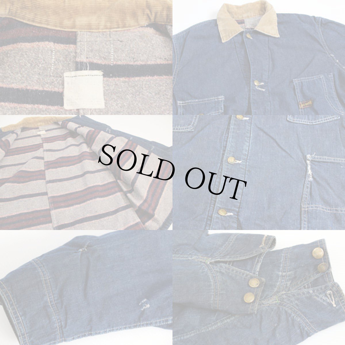 画像3: 50s BIG SMITHビッグスミス ライナー付き デニム カバーオール (3)