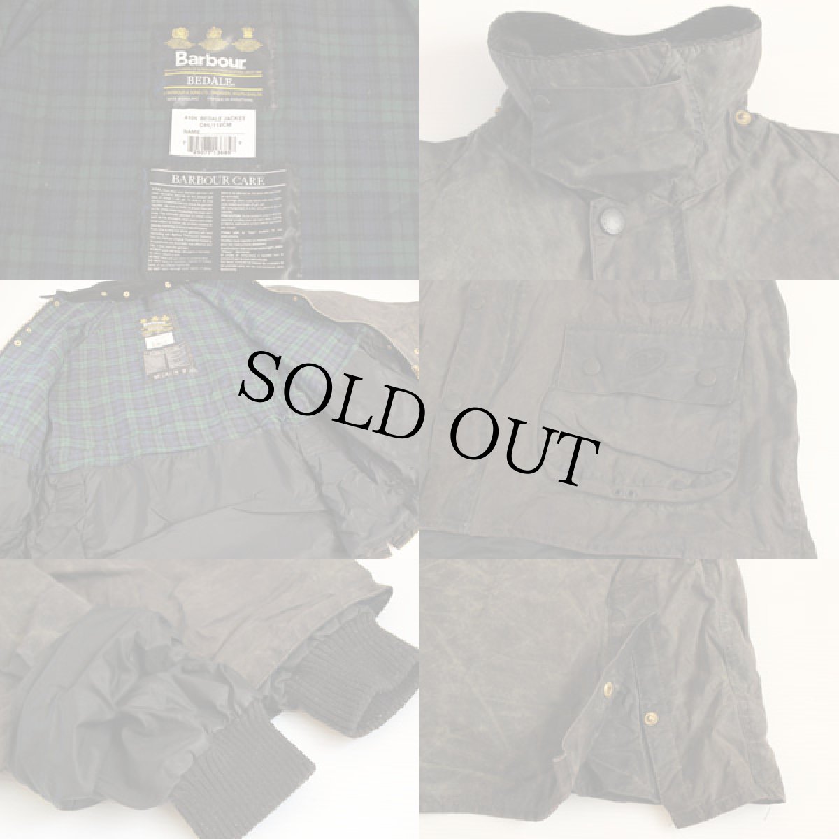 画像3: 90s 英国製 Barbourバブアー BEDALE オイルドジャケット 黒 44 (3)