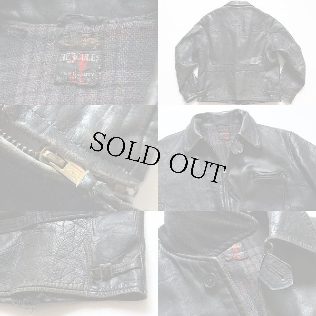 画像2: 40s HERCULESヘラクレス ホースハイド レザー スポーツジャケット (2)