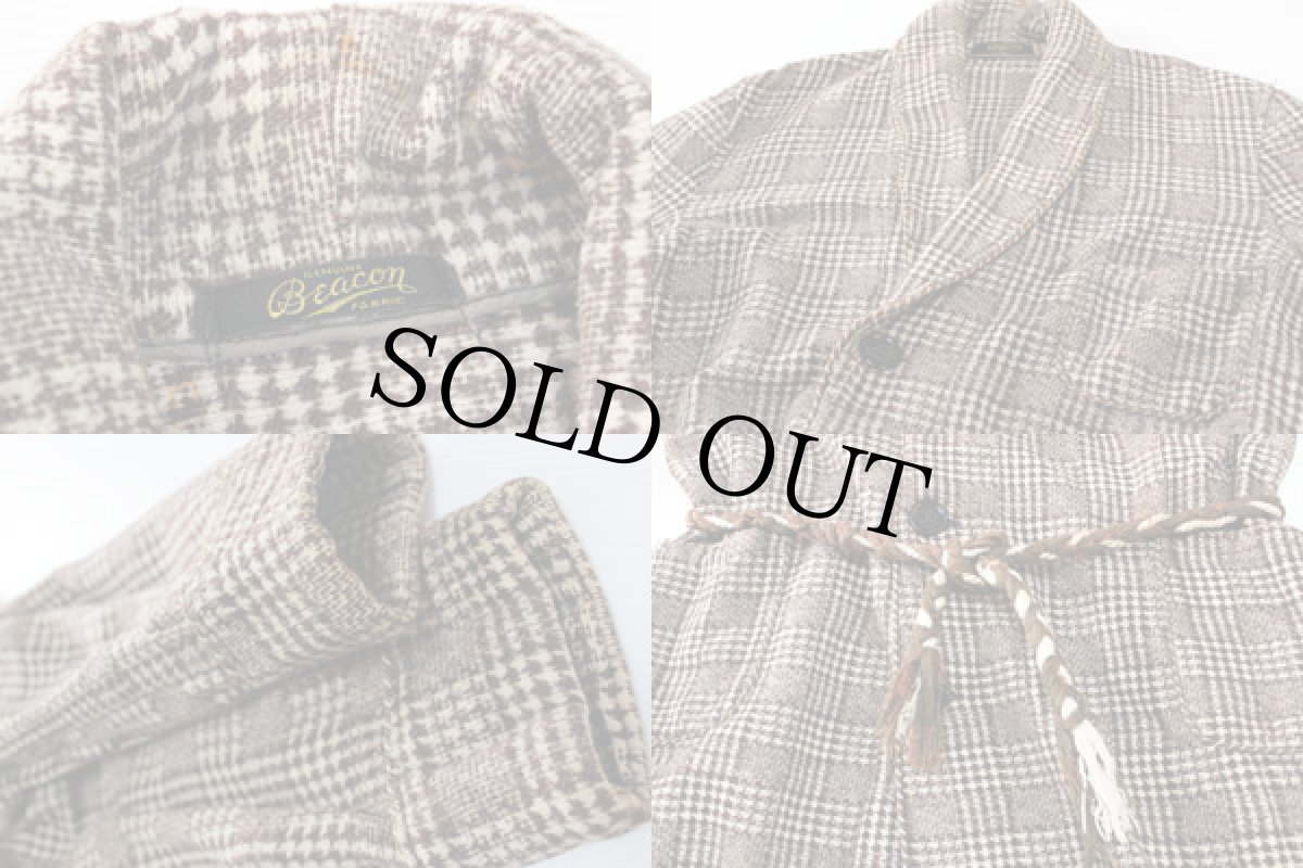 画像2: 40s Beaconビーコン ショールカラー ブランケット ガウン (2)