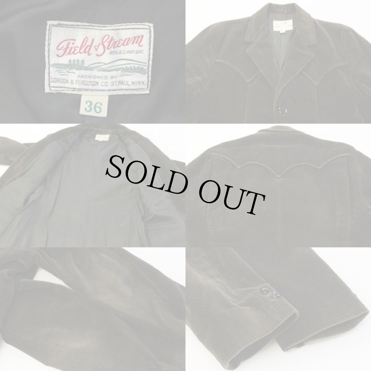画像3: 50s Field&Stream GORDON&FERGUSON コーデュロイジャケット 36 (3)