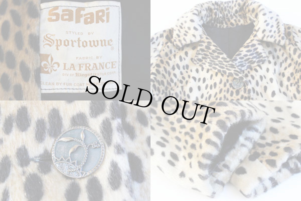 画像3: 50s Safari Sportowne レオパード柄 フェイクファーコート (3)
