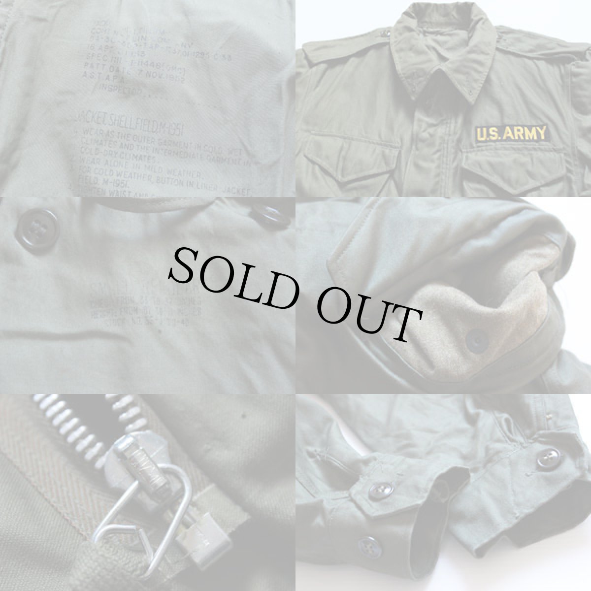 画像3: 50s 米軍 U.S.ARMY M-51 フィールドジャケット S-R (3)