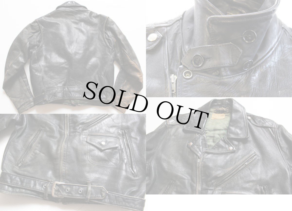 画像2: 50s KURLAND ダブルライダース ホースハイド レザージャケット (2)