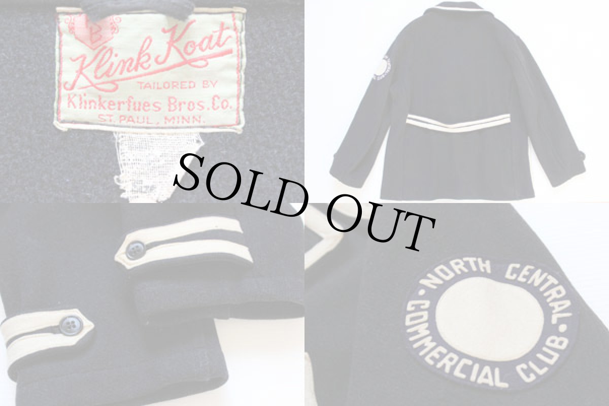 画像2: 40s Klink koat メルトン コート 46 (2)