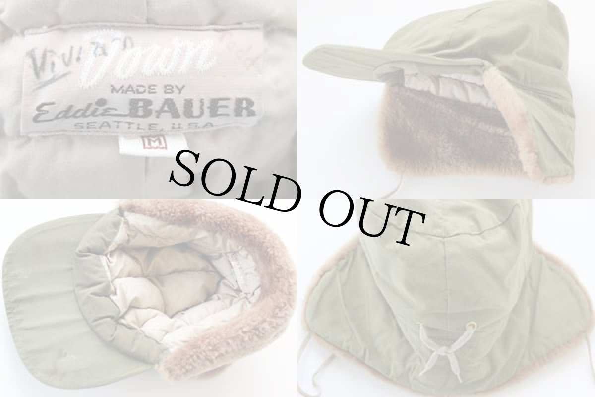 画像3: 60s EddieBauerエディーバウアー ダウンキャップ オリーブ M (3)