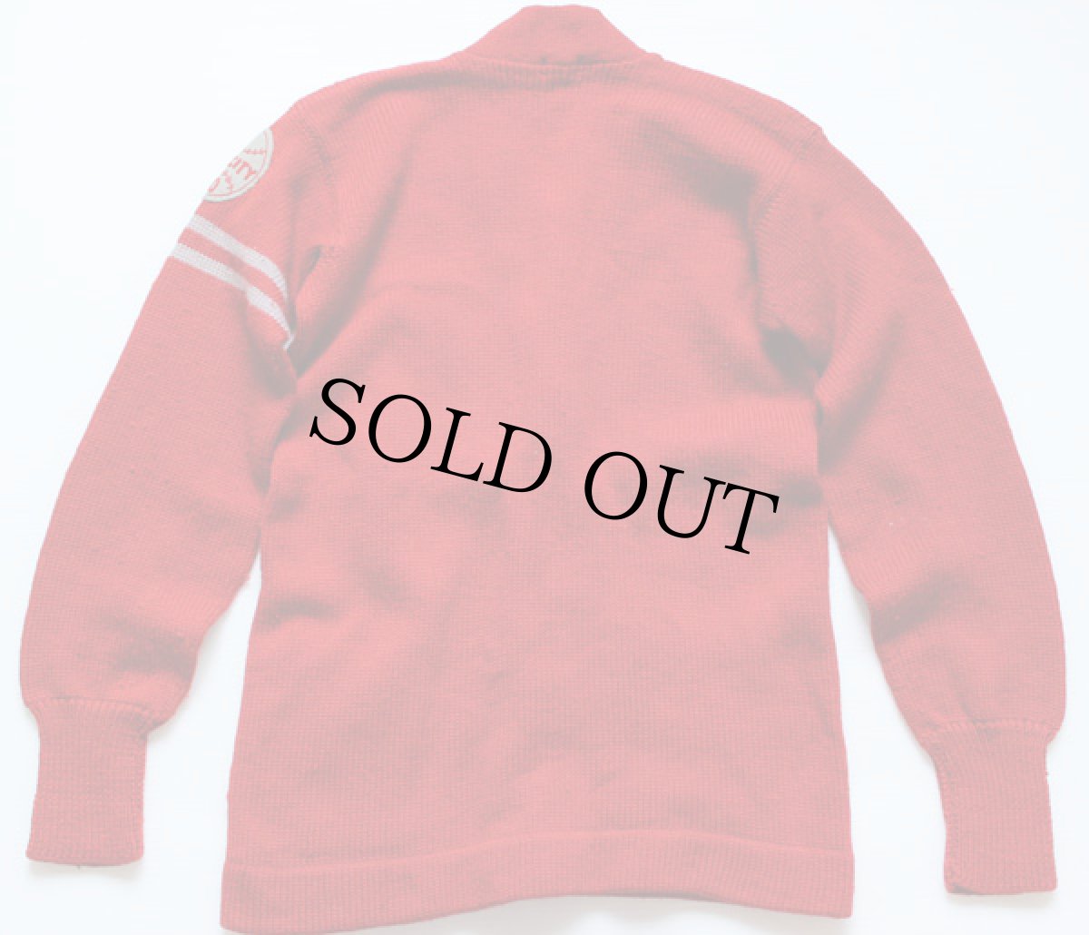 画像2: 40s CHAMPIONチャンピオン ランタグ ローゲージ ウールニット レタードカーディガン (2)