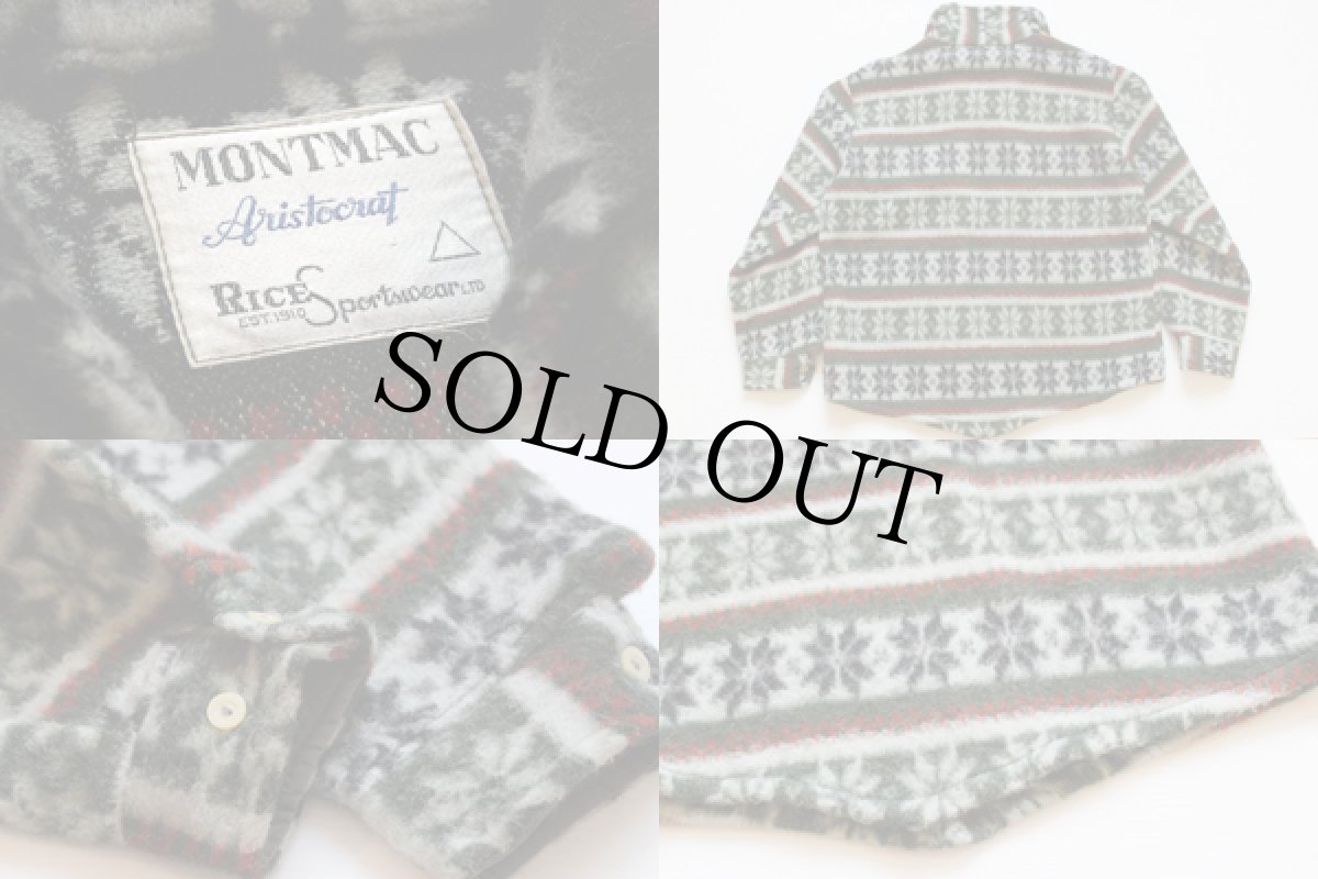 画像3: 60s MONTMAC ノルディック柄 レースアップ ウール シャツジャケット (3)