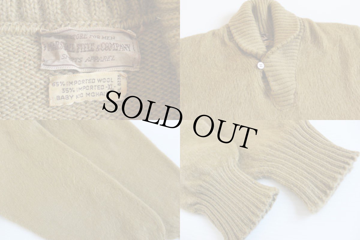 画像3: 50s ショールカラー モヘヤ ニット セーター XL (3)