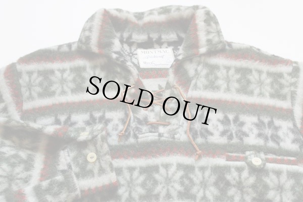 画像2: 60s MONTMAC ノルディック柄 レースアップ ウール シャツジャケット (2)