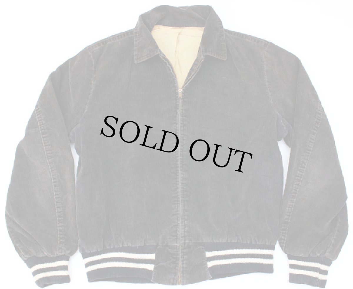 画像2: 60s UNKNOWN YMCA コーデュロイ スポーツジャケット 黒 (2)