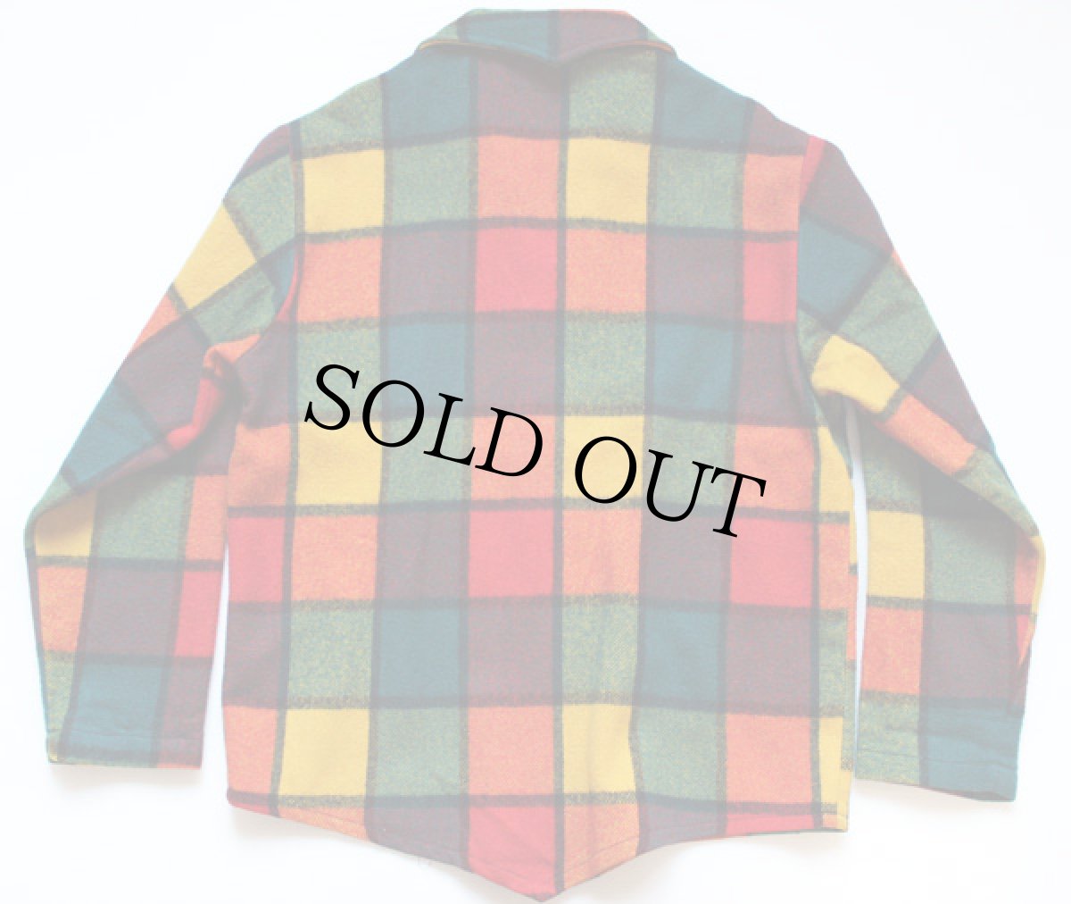 画像2: 60s manlee ウール シャツジャケット M (2)