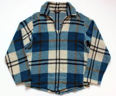 画像1: 50s Woolrichウールリッチ チェック プルオーバー ウールシャツ M (1)