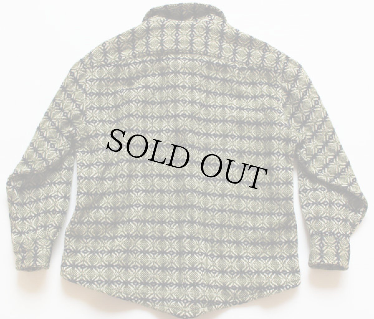 画像2: 60s UNKNOWN 総柄 プルオーバー ウールシャツ (2)