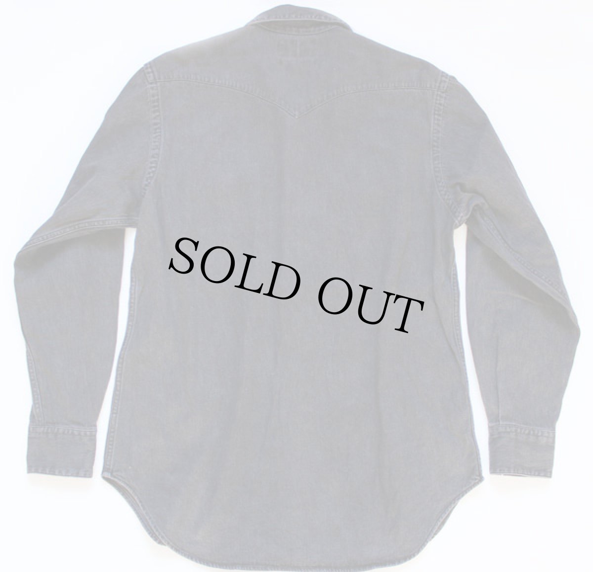 画像2: 90s RRL ダブルアールエル ラルフローレン ブラックデニム ウエスタンシャツ★三つ星タグ (2)