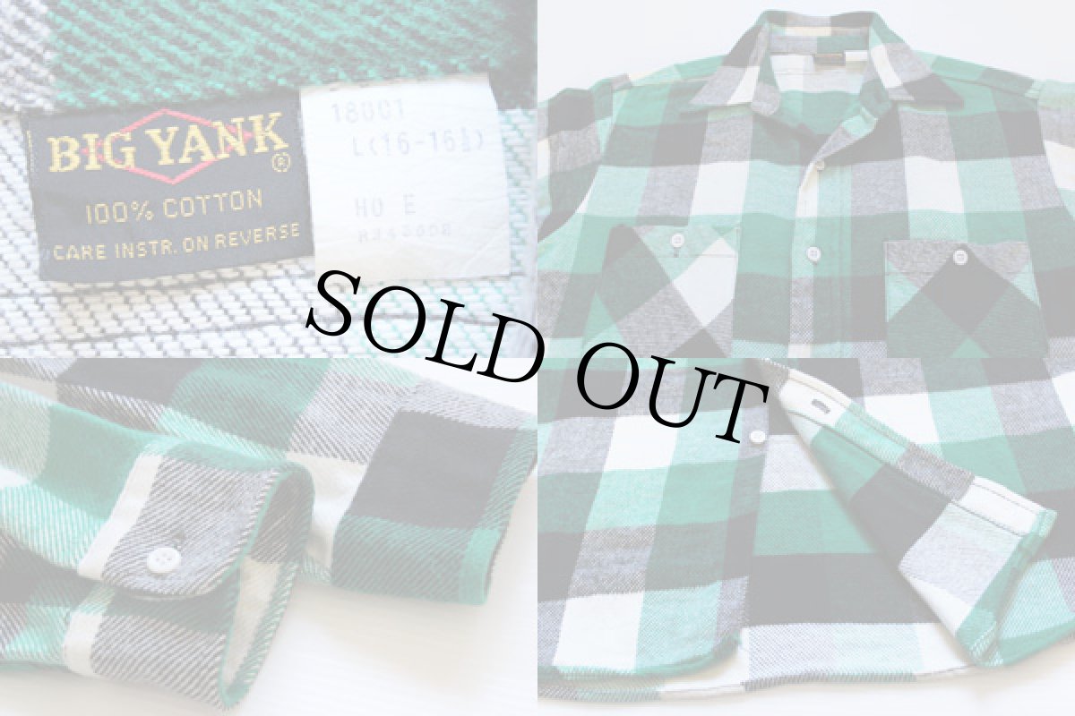 画像3: 70s BIG YANKビッグヤンク コットン フランネルシャツ L (3)