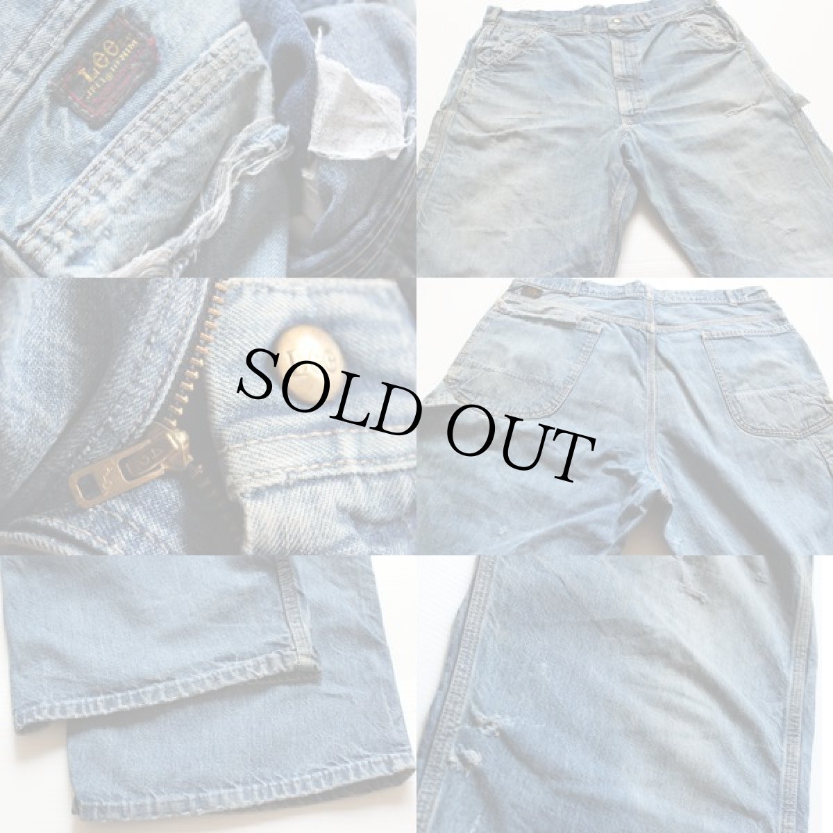 画像3: 60s USA製 Leeリー 191Z JELT DENIMジェルトデニム ペインターパンツ (3)