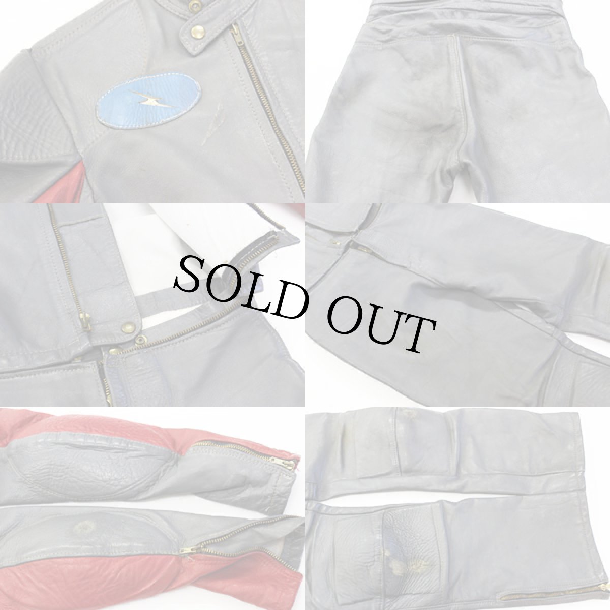 画像3: 70s vansonバンソン レザー ライダースーツ (3)