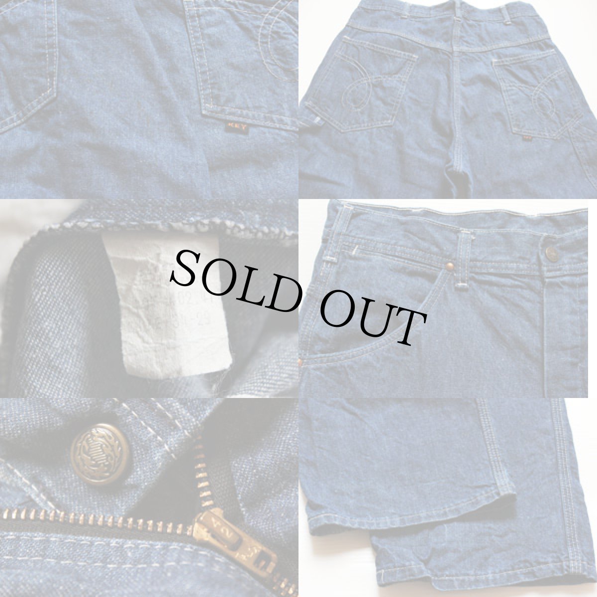 画像2: 70s KEY デニム ペインターパンツ w34 (2)