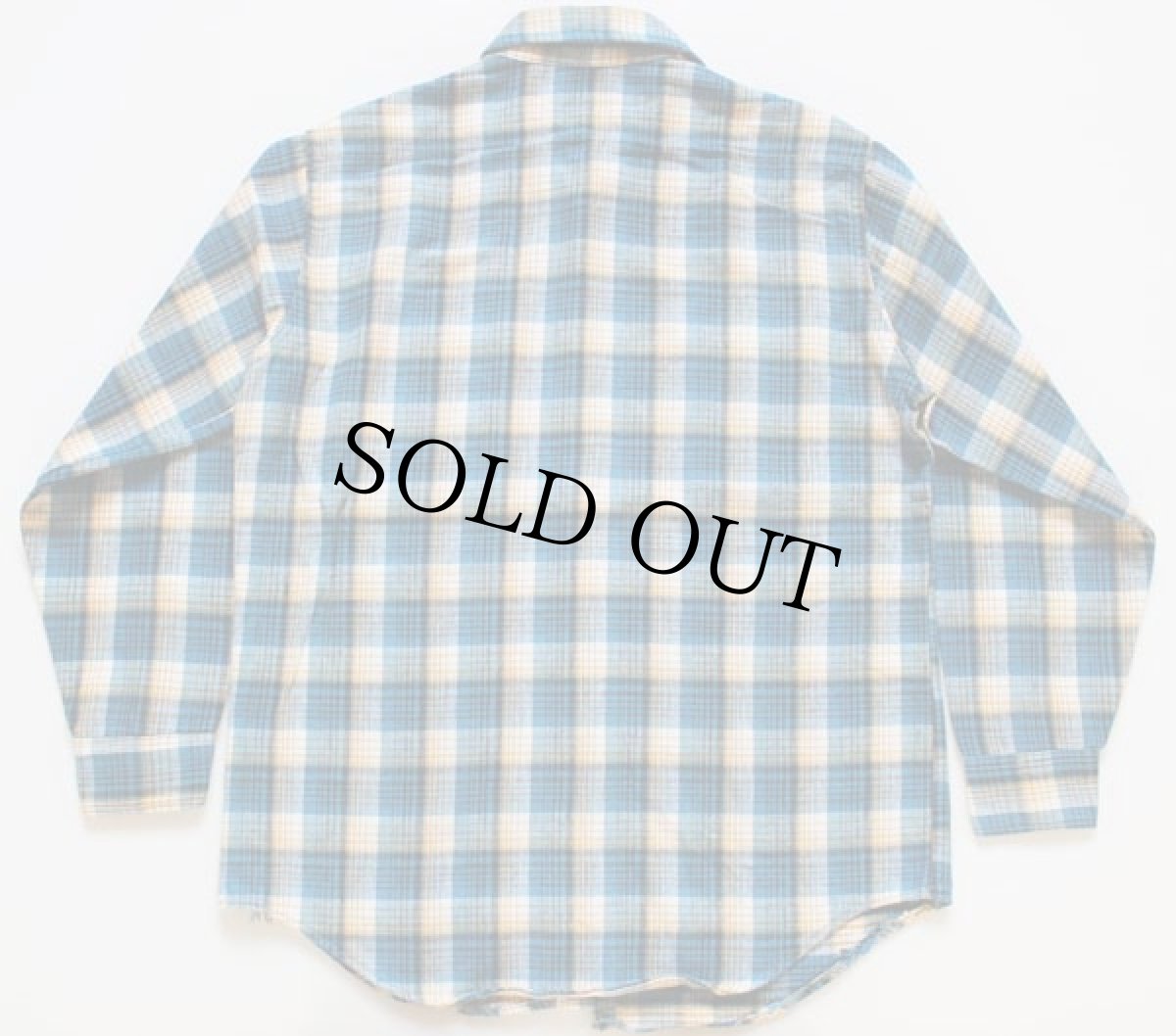 画像2: 70s JCPenney BIGMACビッグマック コットン ライト フランネルシャツ M (2)