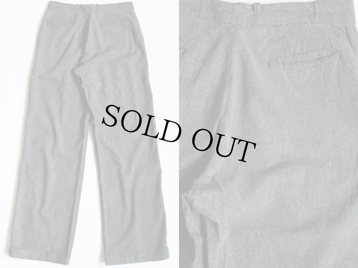 画像2: 40s UNKNOWN ブラックシャンブレー ワークパンツ w30★黒シャン (2)